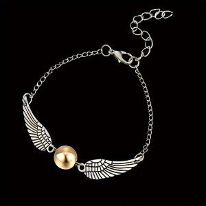 Vintage-Inspired Zinc Alloy Winged Bracelet - Adjustable, Casual Attire For Women