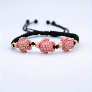 1pc Bohemian Turtle Braided Bracelet for Men and Women - Versatile Beach Anklet with Unique Design